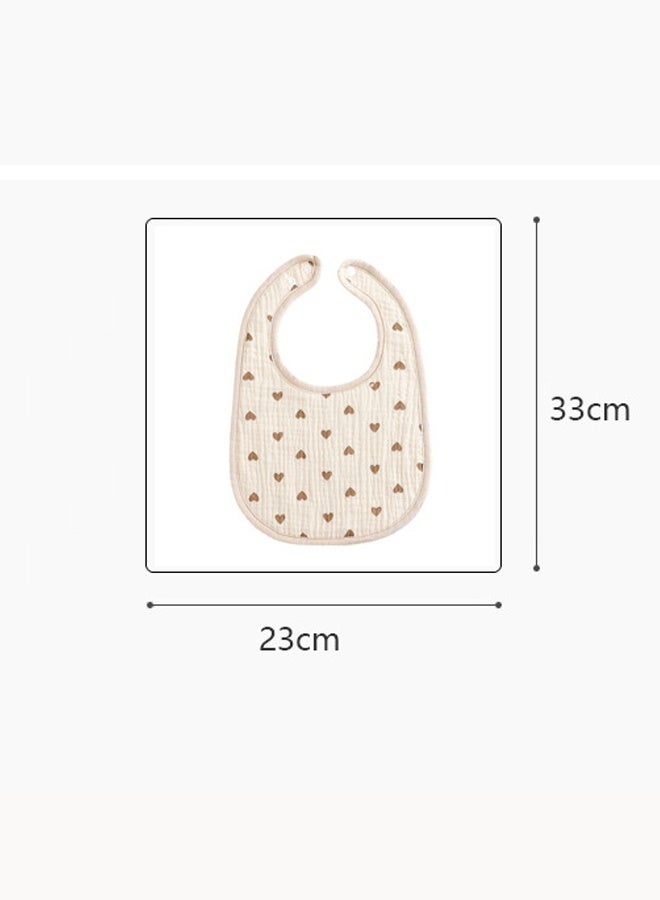 Aissiora 8PCS baby bibs U-shaped baby bibs Cotton baby saliva towel Baby teething bibs Baby drooling bibs Six layers of soft cotton gauze - Image 2