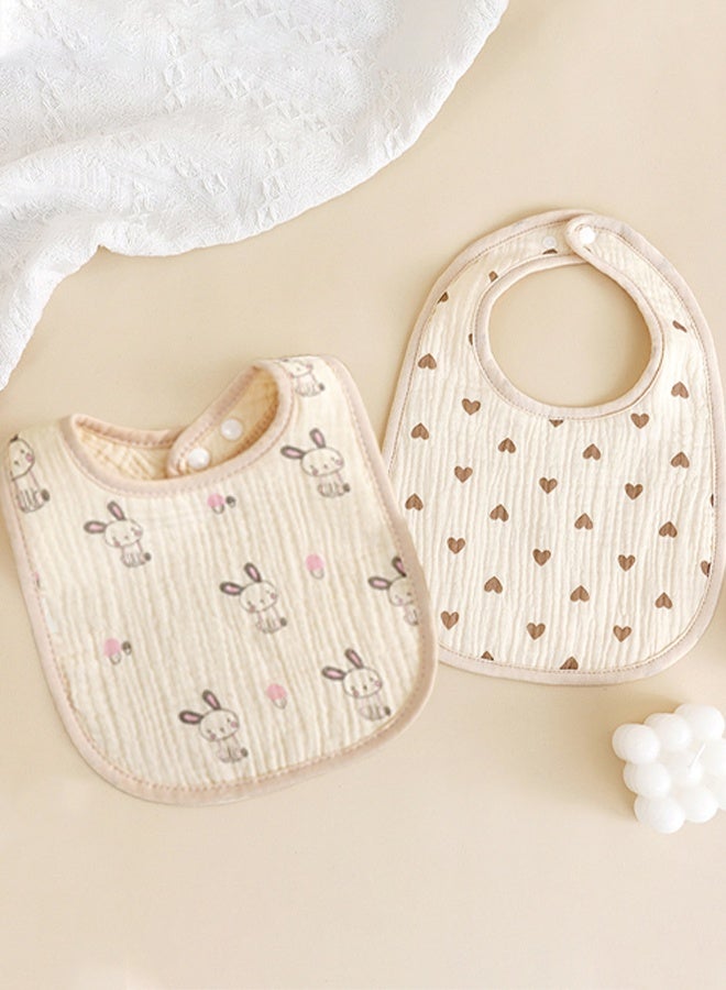 Aissiora 8PCS baby bibs U-shaped baby bibs Cotton baby saliva towel Baby teething bibs Baby drooling bibs Six layers of soft cotton gauze - Image 4