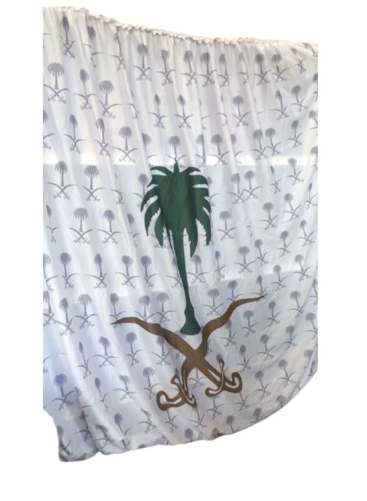 The Saudi flag on the car, easy-to-install rubber fabric for the car hood cover for Saudi National Day, large size suitable for all cars