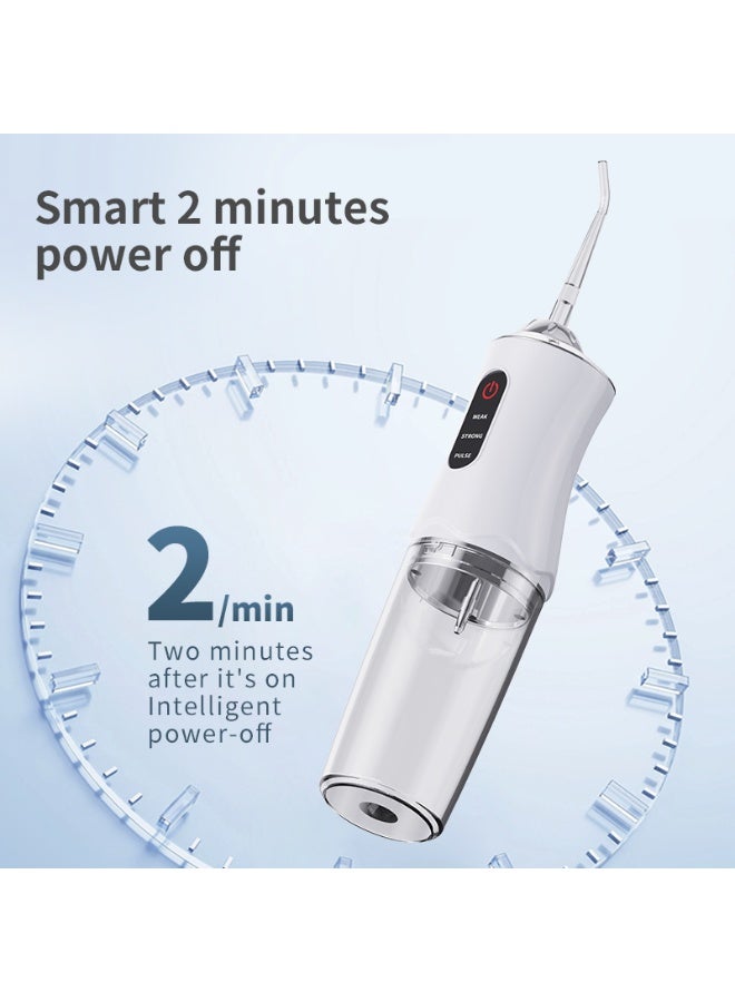Portable Cordless Water Flosser - 220ml Waterproof Oral Irrigator with 3 Modes & 4 Jet Tips, USB-C Charging - Image 3