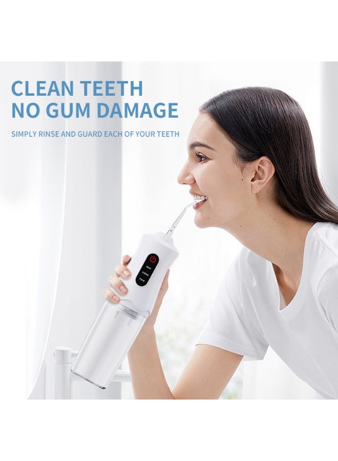 Portable Cordless Water Flosser - 220ml Waterproof Oral Irrigator with 3 Modes & 4 Jet Tips, USB-C Charging - Image 4