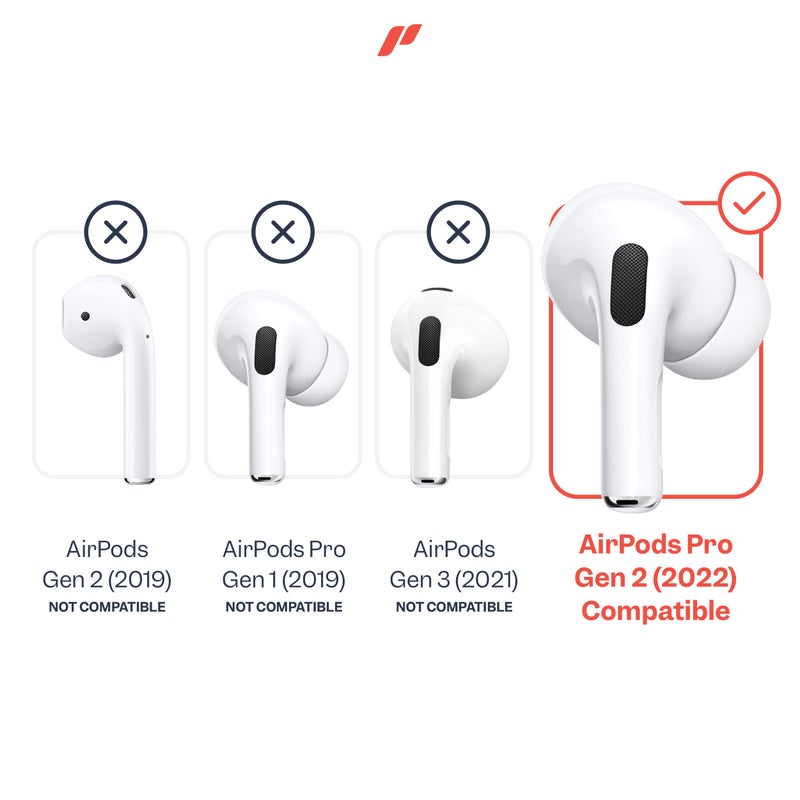 Proof Labs 4 Pairs for AirPods Pro 2 Ear Hooks Covers [Added Storage Pouch] Accessories Compatible with Apple AirPods Pro Generation 2 (White) - Image 2