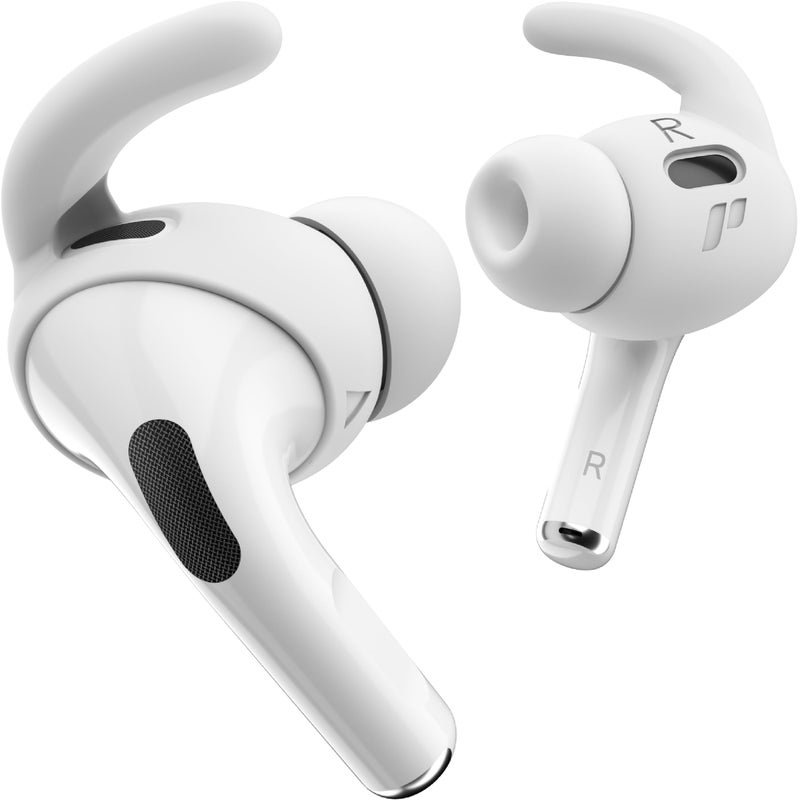 Proof Labs 4 Pairs for AirPods Pro 2 Ear Hooks Covers [Added Storage Pouch] Accessories Compatible with Apple AirPods Pro Generation 2 (White) - Image 5