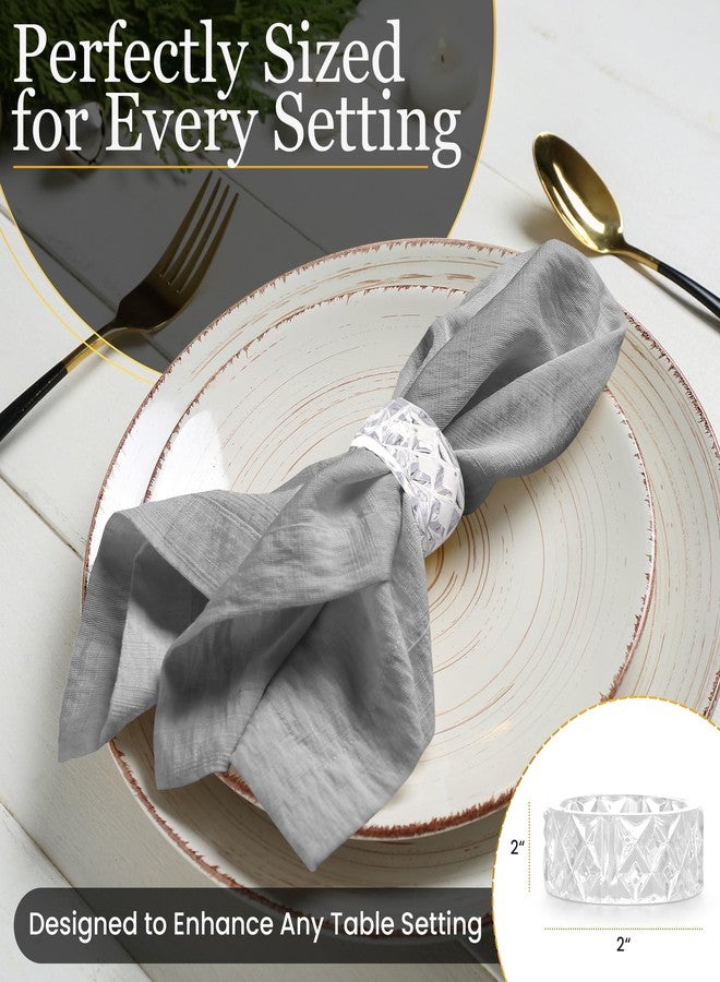 Crafts Central Clear Crystal Plastic Napkin Holder Rings 2 inch - Great for Parties, Weddings, and Baby Showers (12) - Image 3