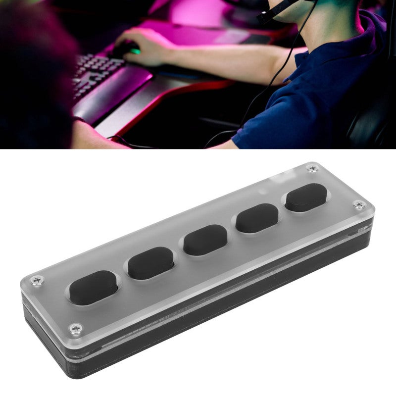 One Handed Keypad Dual Mode Connection Programmable Keys Mini Keyboard - Silicone Mute Design Gaming Keyboard for Office Gaming Music Media Industrial Control - Image 3