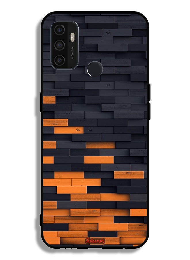 Tolwak Oppo A53 4G Protective Case Cover Wooden Wall - Image 2