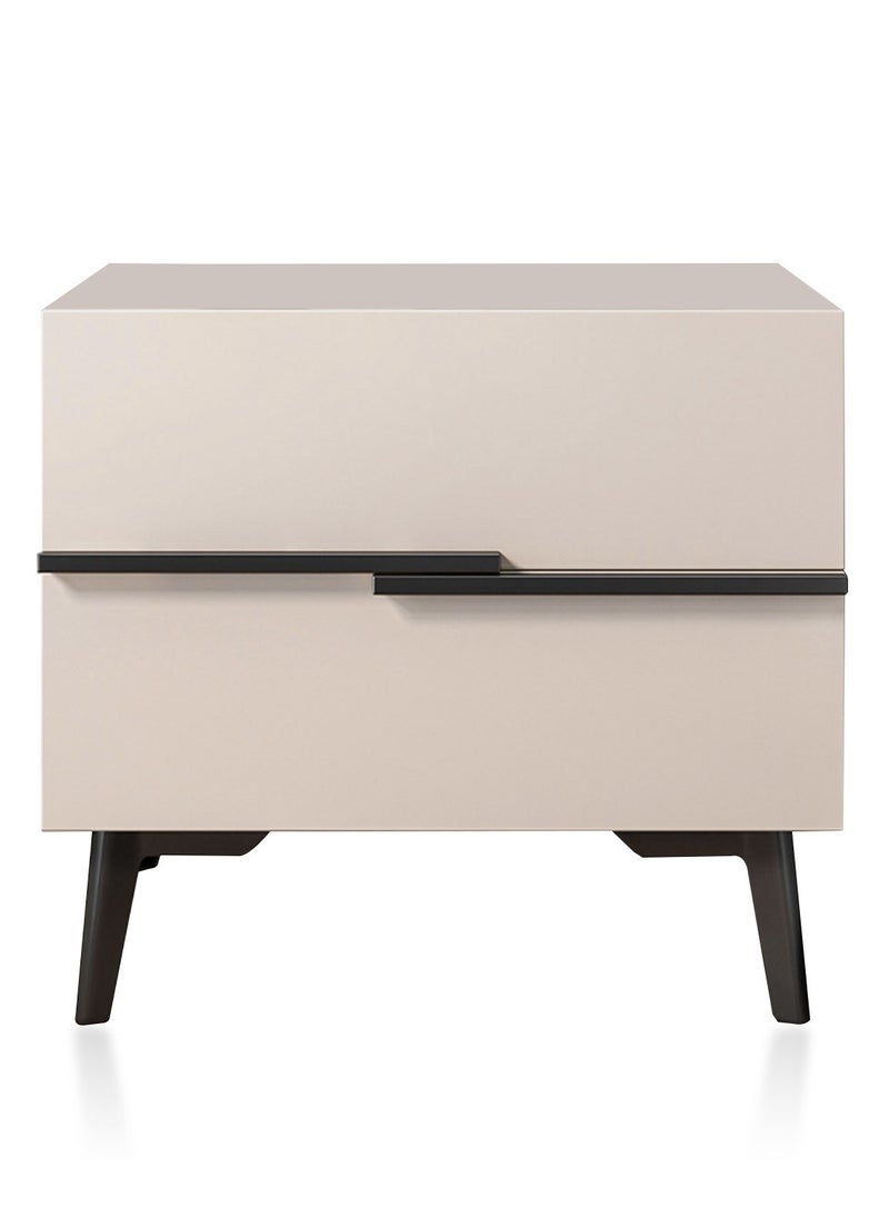 Lafulaifu Bedside Table Night Stand End Table Dresser for Home,Nightstand with 2 Drawers , Bedside Coffee Table for Bedroom Accessories Beige 44*41*48cm  - Image 5