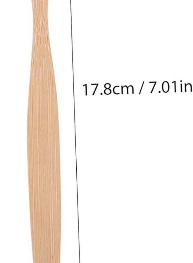 فرشاة أسنان طبيعية من الخيزران 2 قطعة بشعيرات ناعمة للعناية بالأسنان الحساسة واللثة - Image 3