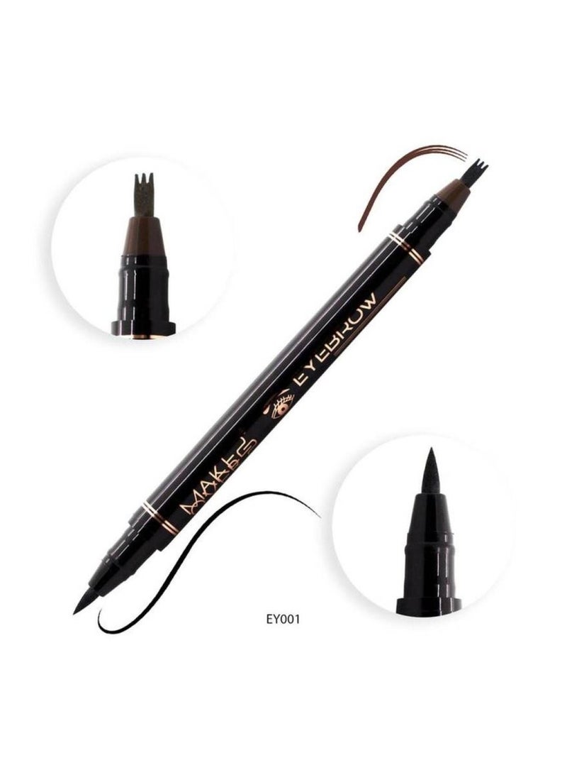 مايك أوفر قلم مزدوج لتحديد الحاجب والعين اسود/شوكلت من ميك اوفر22-EY001 - Image 1