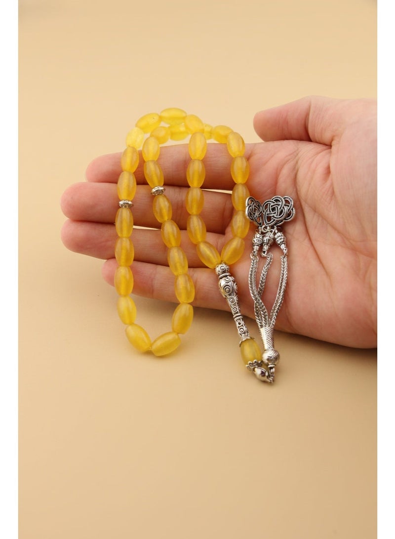 Kamins Collection Oval Yellow Agate Tasbih - Image 2