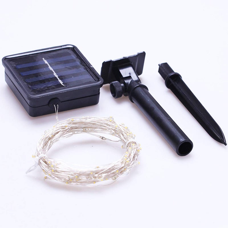 Solar Powered Fairy String Lights Outdoor Waterproof White for Wedding Party Garden Decor - Image 2