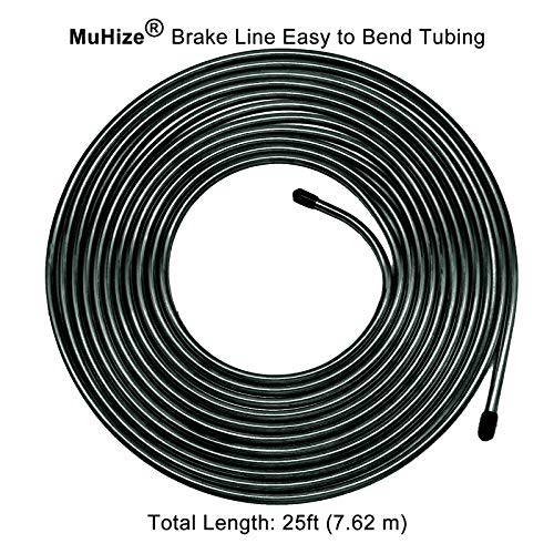 MuHize Brake Line Tubing Kit 3/16 inch 25 Feet with 16 Flare Fittings - Rust-Proof PVF Coated Steel Roll Flexible Tubing for Cars, Trucks, SUV - Compatible with Ford, GM, Honda, Toyota Vehicles - Image 3