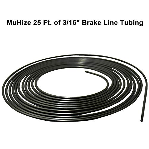 MuHize Brake Line Tubing Kit 3/16 inch 25 Feet with 16 Flare Fittings - Rust-Proof PVF Coated Steel Roll Flexible Tubing for Cars, Trucks, SUV - Compatible with Ford, GM, Honda, Toyota Vehicles - Image 5