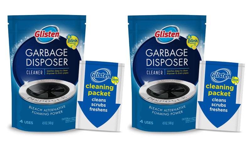 Glisten GLISTEN-DP06N-PB-2/PACK DP06N-PB Garbage Disposer Foaming Cleaner, Lemon Scent, 2-Pack (8 Uses), 2 Pack, Blue, 2 Count, 4.9 Ounce (Pack of 2), 9 Ounce - Image 1