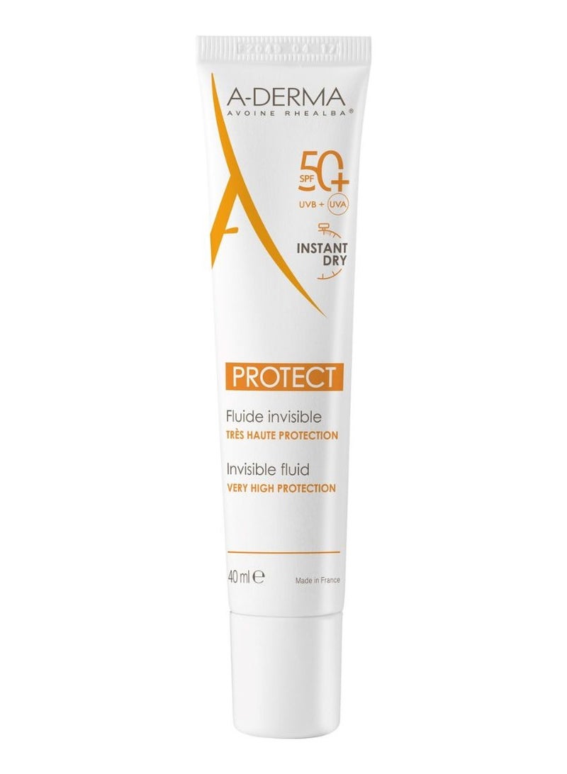 A-DERMA A Derma Protect Fluid Face SPF50 Normal to Combination Skin 40ml - Image 1