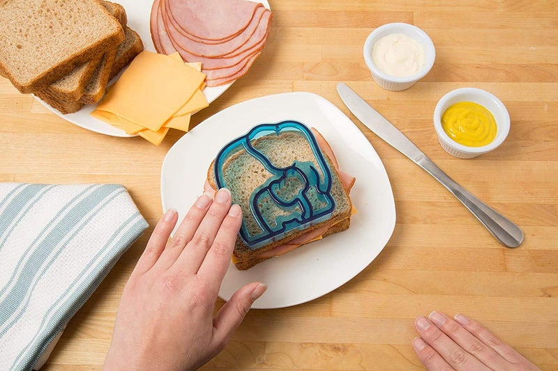 Bentology Sandwich Cutters for Kids  4 pk - Cute Bread Crust & Cookie Cutters with Butterfly  Star  Dinosaur & Elephant - Great for School Lunches and Home Baking - Image 3