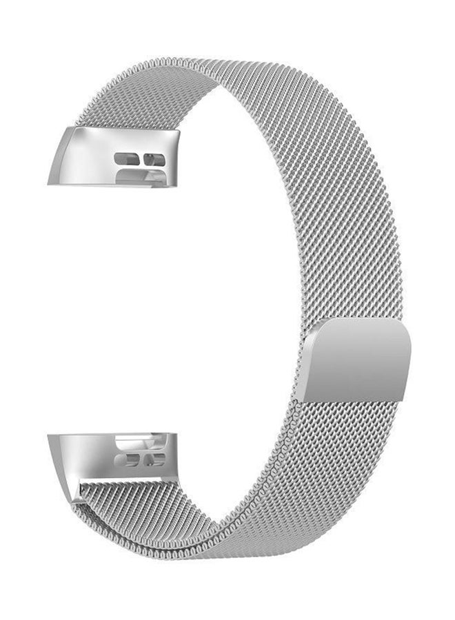 NIBEMINENT Stainless Steel Replacement Band For Fitbit Charge 3 