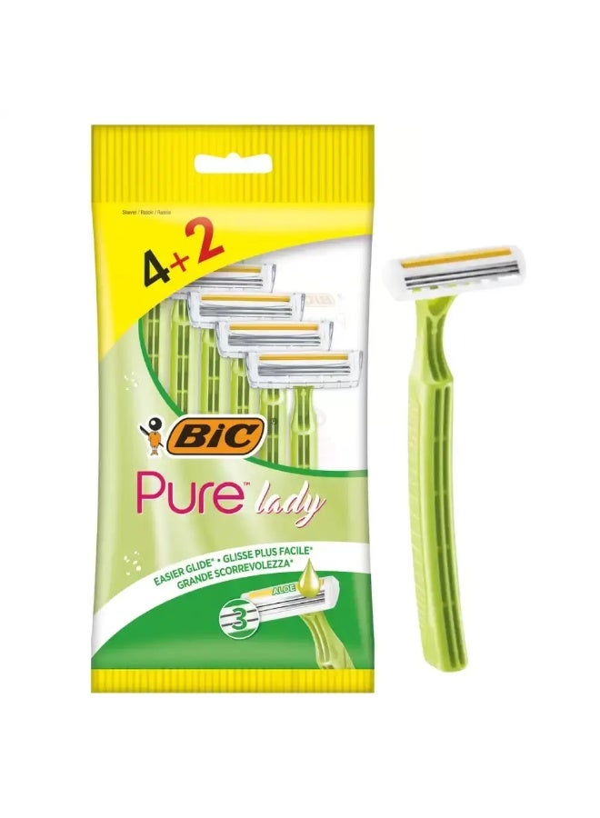 Bic BIC Pure Lady Triple Blades Razors for Women- 6pcs  - Image 3