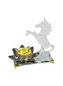 Generic Standing Unicorn Incense Burner Crystal Unicorn Decorative Incense Stick Holder Burner with Lotus Flower Incense Burner  - Image 1