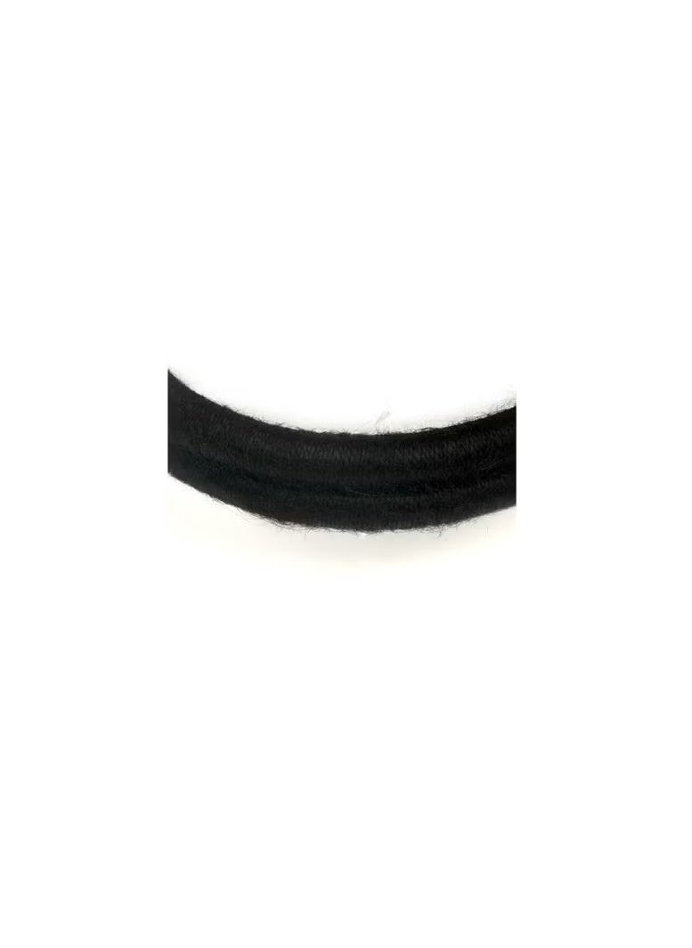 RS Black wool braided agal, German thread, thickness 4.5  - Image 1