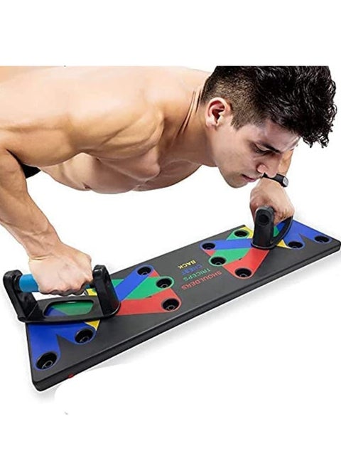 plastic Push Up Board Multifunctional Colour Coded Foldable Push up
