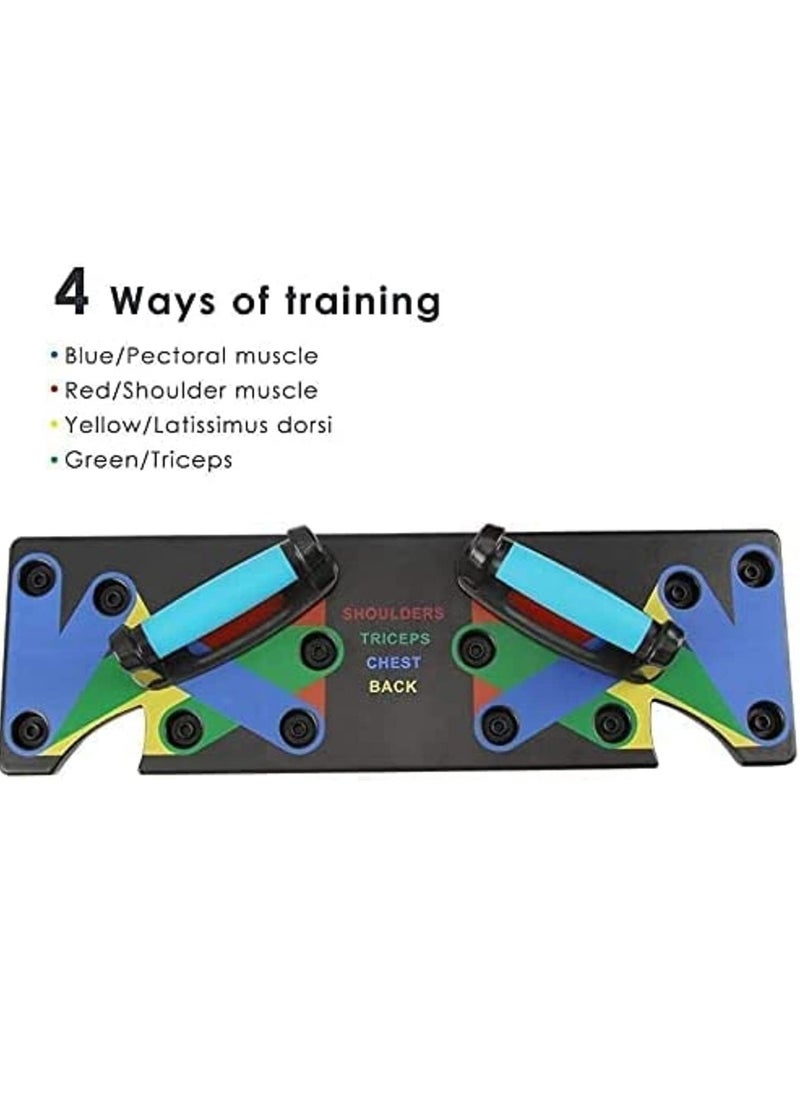 Generic plastic Push Up Board Multifunctional Colour Coded Foldable Push up  - Image 2