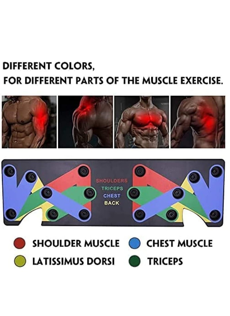 plastic Push Up Board Multifunctional Colour Coded Foldable Push up