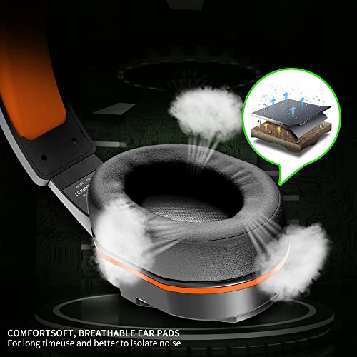 Kikc PS4 Gaming Headset with Mic for Xbox One, PS5, PC, Mobile Phone and Notebook, Controllable Volume Gaming Headphones with Soft Earmuffs for Kid - Image 5