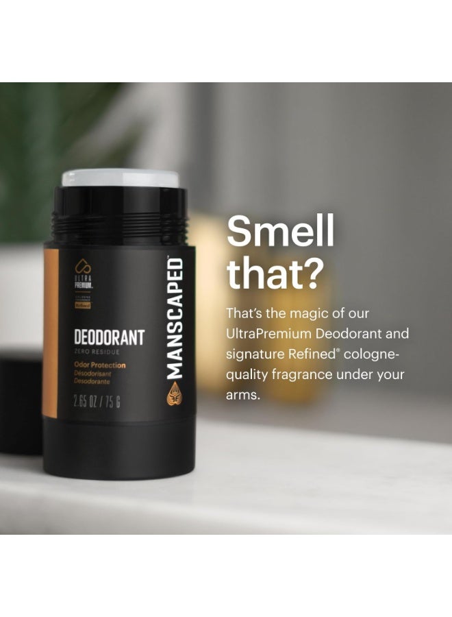 manscaped MANSCAPED® UltraPremium Deodorant, Aluminum-Free Clear Formula, Soft and Comfortable with Cologne-Quality Fragrance for Under Arm Odor Protection, 2.65 oz Stick (1 Pack) - Image 3