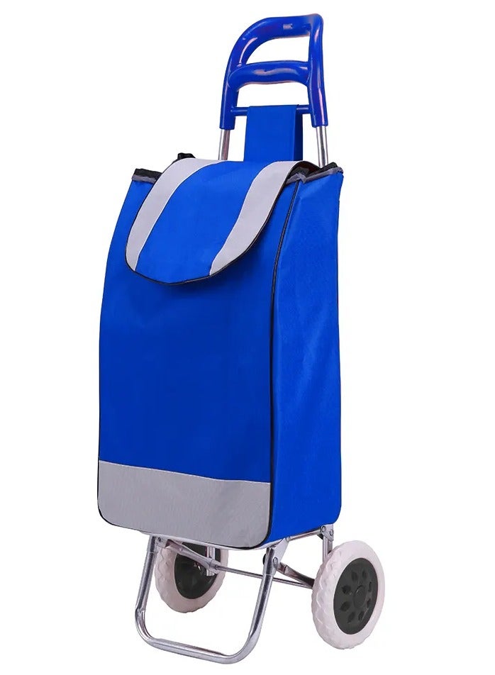 Foldable Shopping Trolly Luggage Bag Vegetable Trolley with Wheel Easy to Carry Travelling Luggage Trolley Bag with Good Looking and Easy Carring