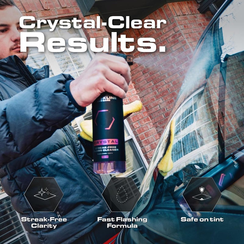 BlackLine Best Car Window Cleaner - Works on Glass, Windows, Mirrors and Navigation Screens. Tint Safe Car Window Cleaner - 16 Fl Oz Bottle, Spray Cleaner D - Image 2