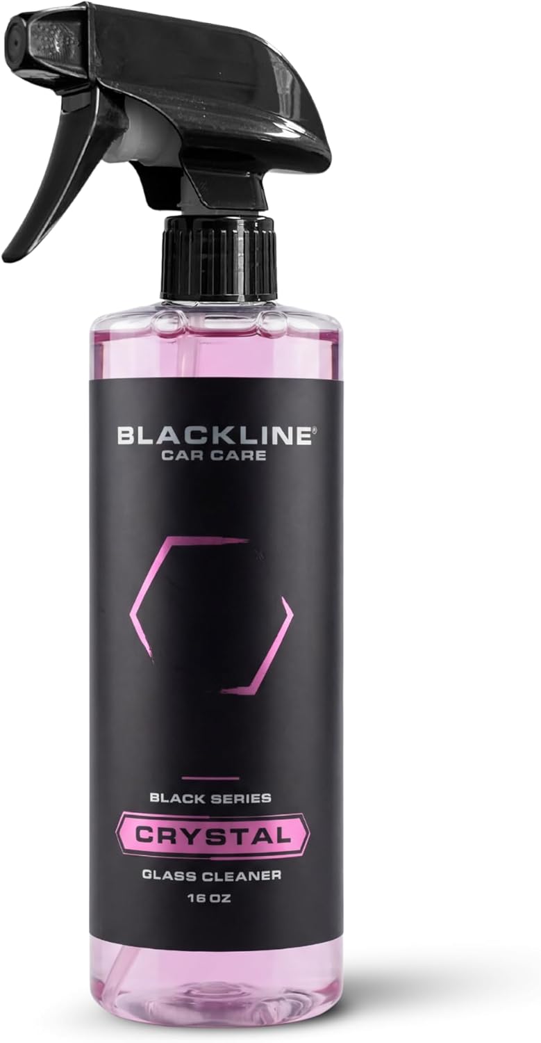 BlackLine Best Car Window Cleaner - Works on Glass, Windows, Mirrors and Navigation Screens. Tint Safe Car Window Cleaner - 16 Fl Oz Bottle, Spray Cleaner D - Image 1