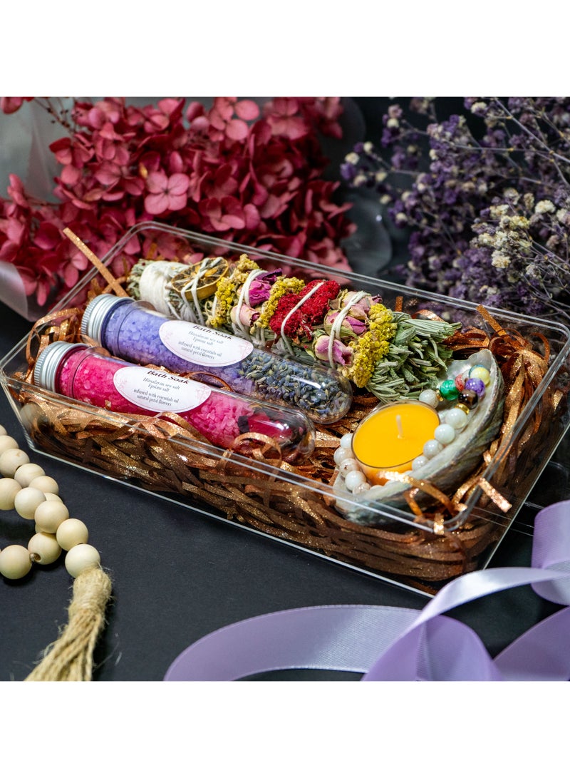   صوفيا طبيعة مجموعة حمام سيرينيتي سبا إكسبيرينس، مجموعة أدوات للاسترخاء والعافية المثالية لتجربة سبا منزلية - Image 1