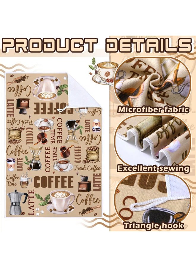 Bencailor 6 Pcs Coffee Kitchen Towels Decorative Sets Dish Towels Absorbent Fast Drying Hand Tea Vintage Hanging Reusable Cleaning Dishcloths for Cooking Farmhouse Bathroom Accessory - Image 5