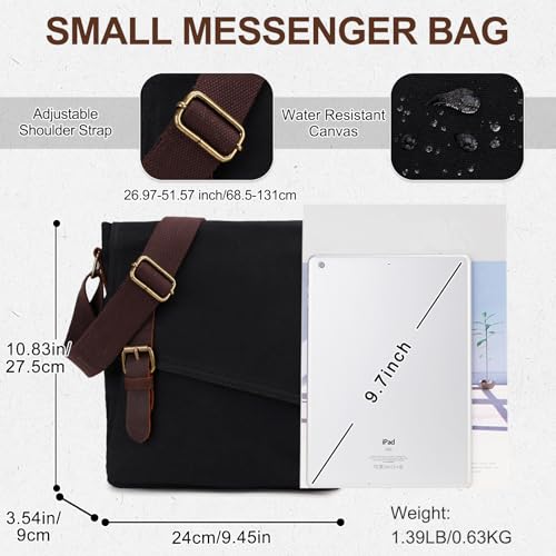 VX VONXURY Small Messenger Bag,VONXURY Water Resistant Shoulder Bag Canvas Crossbody Purse for Women Men - Image 2