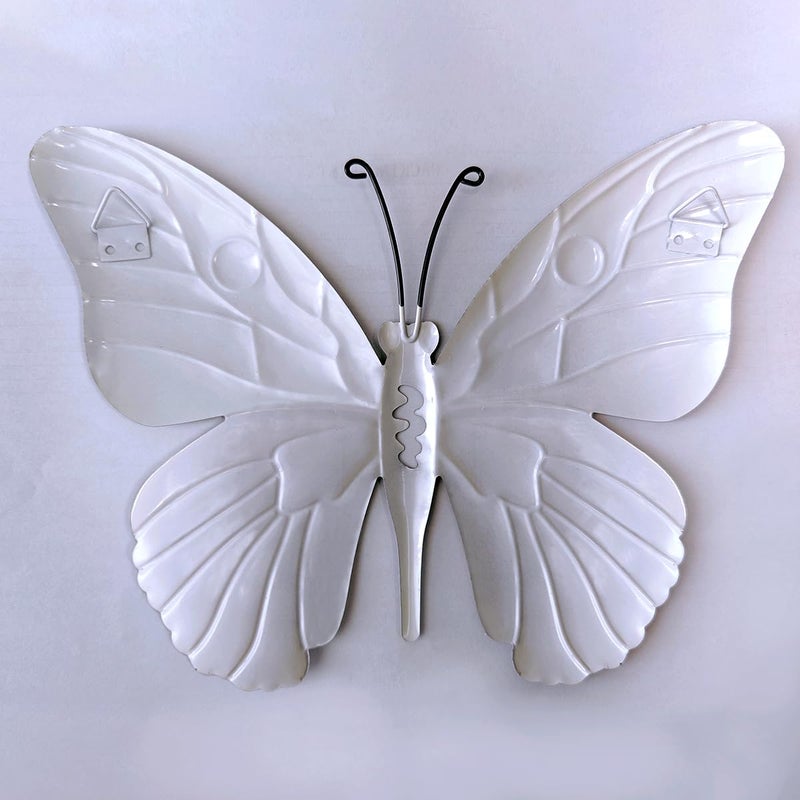 Daogtc 4 Pack Outdoor Butterfly Wall Decor - 9.6 inches Metal Butterfly Wall Art Decorartion for Yard Fence Garden Patio Balcony - Image 5
