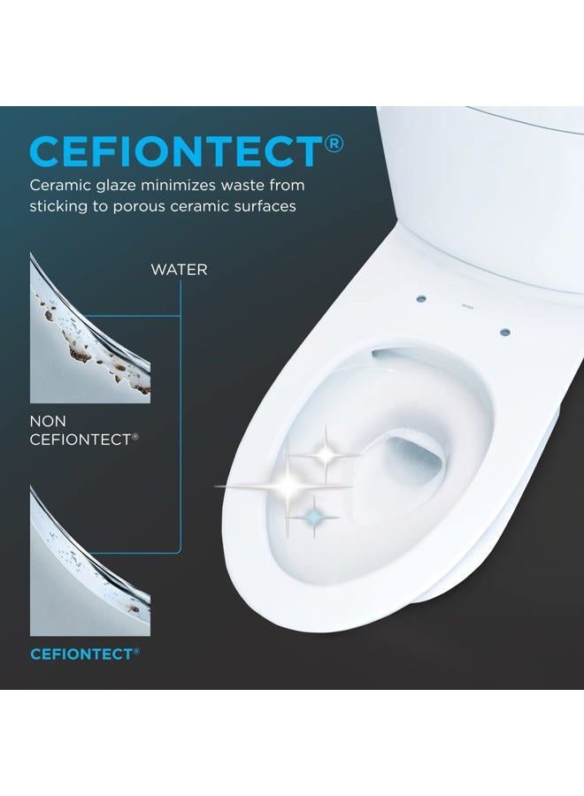 Toto ® WASHLET®+ مرحاض معلق مطول مع مقعد bidet عصري S7A ونظام خزان مزدوج التدفق التلقائي DuoFit® في الجدار 0.9 و 1.28 GPF، فضي غير لامع - CWT4284736CMFGA#MS - Image 3