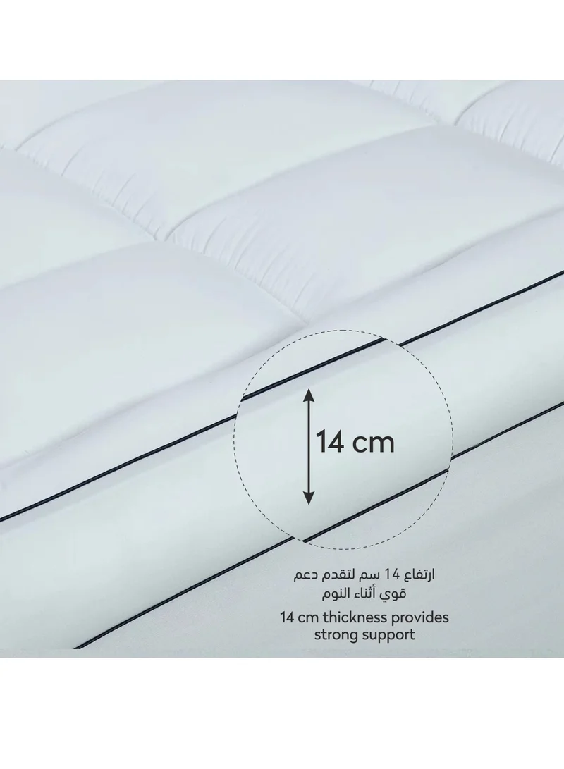 Donetella Mattress Topper Fitted Style Extremely Thick, Ultra Luxurious, and Incredibly Soft 200 x 200 Height 14 Cms