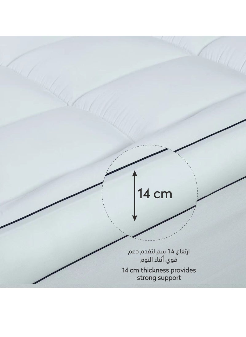 Donetella - Mattress Topper Fitted Style Extremely Thick, Ultra Luxurious, and Incredibly Soft 200 x 200 Height 14 Cms - Image 1