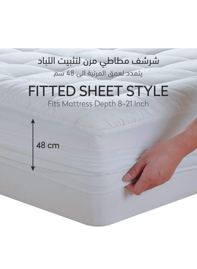 Donetella - Mattress Topper Fitted Style Extremely Thick, Ultra Luxurious, and Incredibly Soft 200 x 200 Height 14 Cms - Image 1
