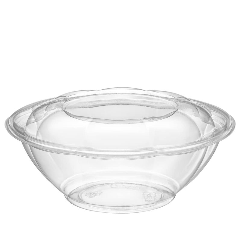 Comfy Package [50 Sets - 24 oz.] Clear Plastic Salad Bowls To Go With Airtight Lids - Image 2
