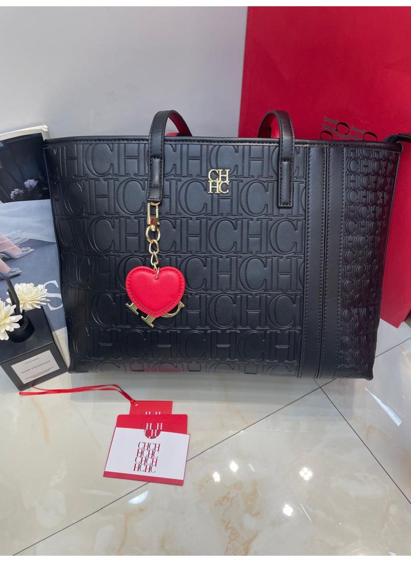 CHCHCH Tote Shoulder Bag Zipper type gold hardware