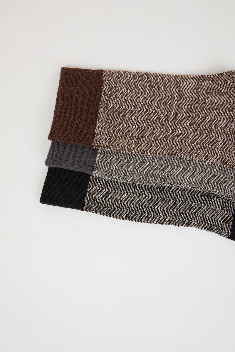 DeFacto Man Man 3 Piece Cotton Long Socks - Image 4