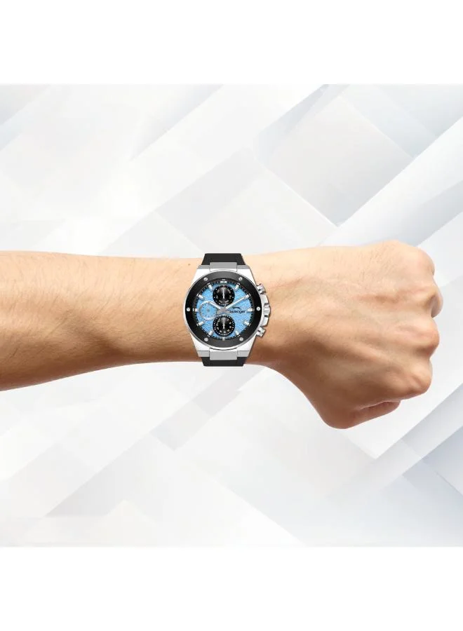 Slazenger blue Men's Silicone Multifunction Watch SL.9.2557.2.01 - 44 mm for Men | Best Price UAE