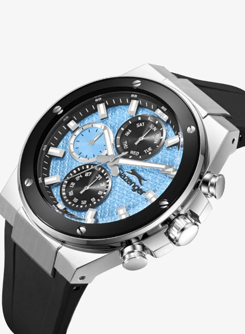 Slazenger blue Men's Silicone Multifunction Watch SL.9.2557.2.01 - 44 mm for Men | Best Price UAE