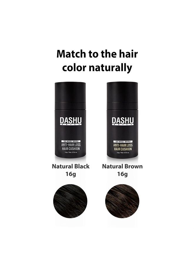 Dashu Daily Anti-Hair Loss Hair Cushion Natural Brown .56oz – Thick & Full Looking Hair, Safe from Sweating & Raining - Image 3