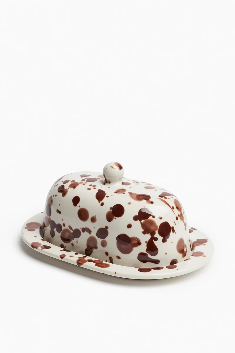 H&M Stoneware butter dish