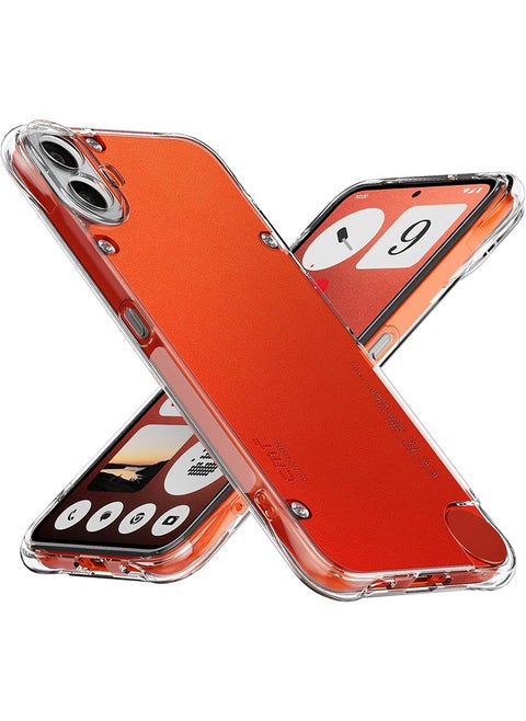 Nothing CMF 1 Clear Case, Shock-Absorption TPU Cell Phone Cover with Reinforced Corners, Soft Flexible & Crystal Clear Protective Bumper Case