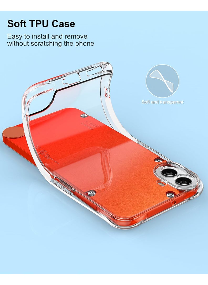 Nothing CMF 1 Clear Case, Shock-Absorption TPU Cell Phone Cover with Reinforced Corners, Soft Flexible & Crystal Clear Protective Bumper Case