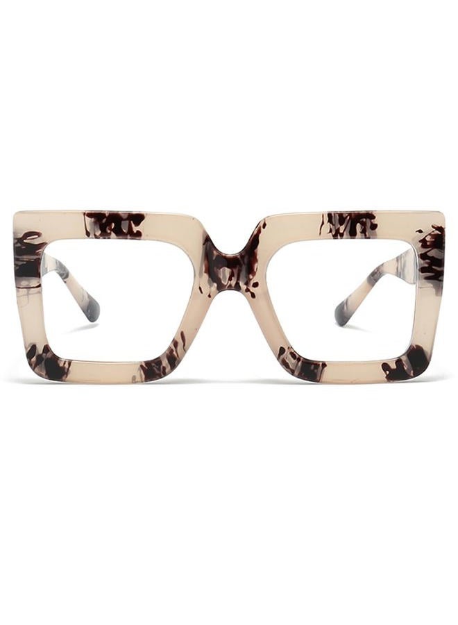 CHAUOO Oversized Glasses for Women - Fashion Oversized Blue Light Blocking Glasses, Multi-color Thick Square Computer Eyewear (Pattern) - Image 4